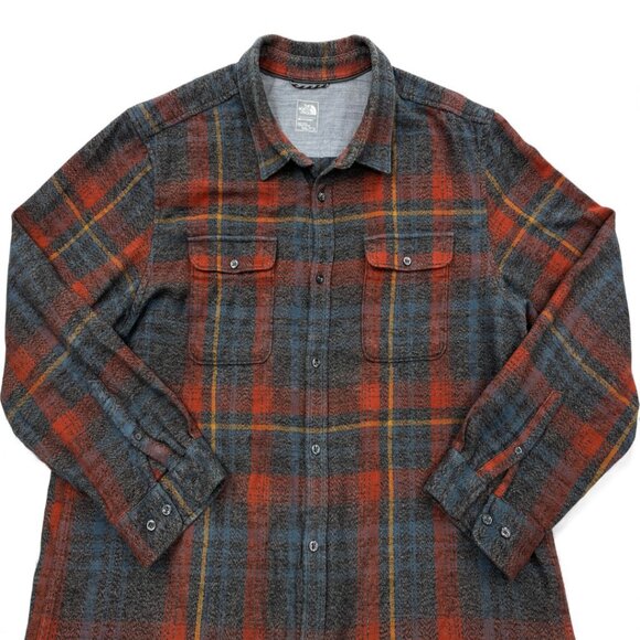 The North Face Cotton Flannel Plaid Shirt Men's Size 2XL - Picture 2 of 10